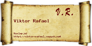 Viktor Rafael névjegykártya